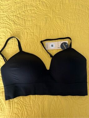 Truekind Black Seamless Lightly Padded Bralette - Medium